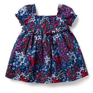 Janie & Jack Baby Floral Puff Sleeve Dress